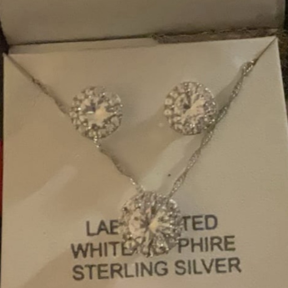 Sterling Silver Necklace and Earring Set